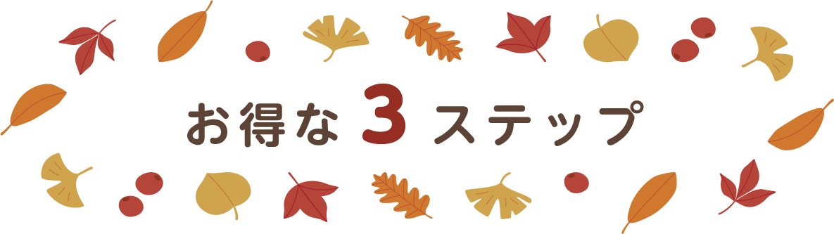 お得な３ステップ