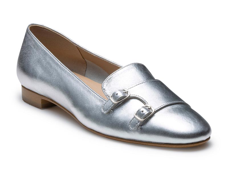 ダブルモンクフラットシューズ