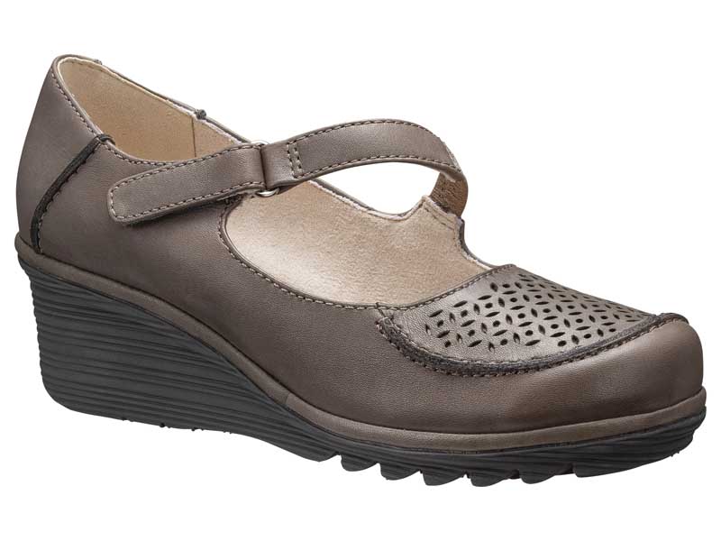 ストラップウエッジシューズ