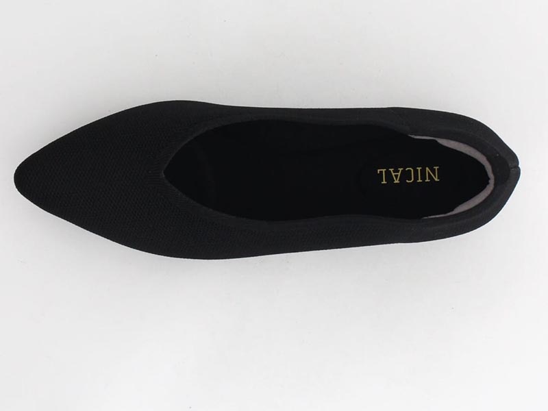 バイカラーニットパンプス