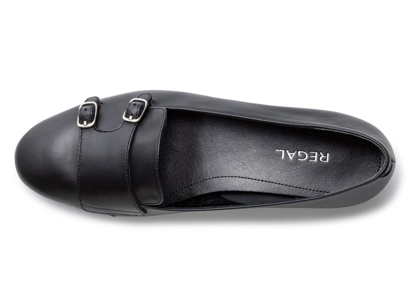 ダブルモンクフラットシューズ