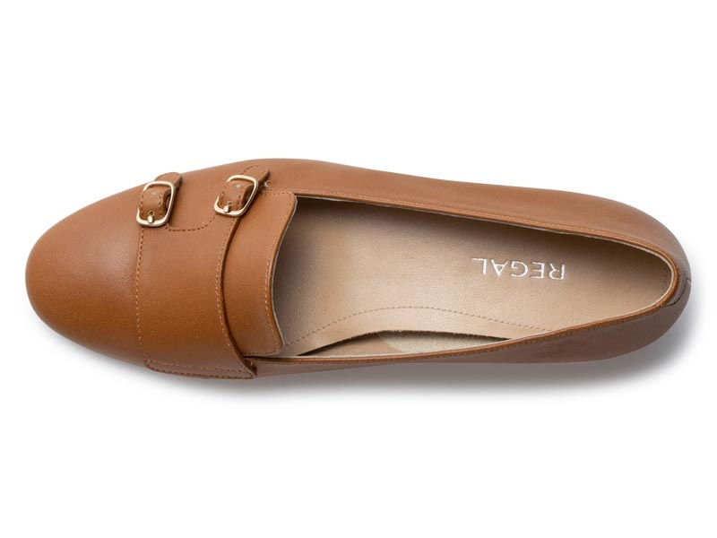 ダブルモンクフラットシューズ