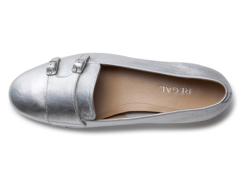 ダブルモンクフラットシューズ