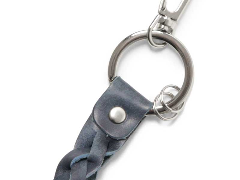 残革を使ったキーリング