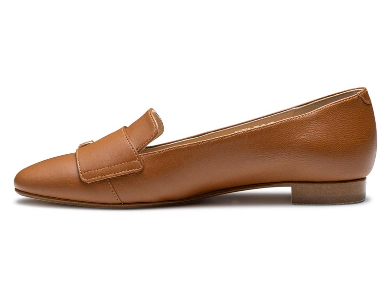 ダブルモンクフラットシューズ