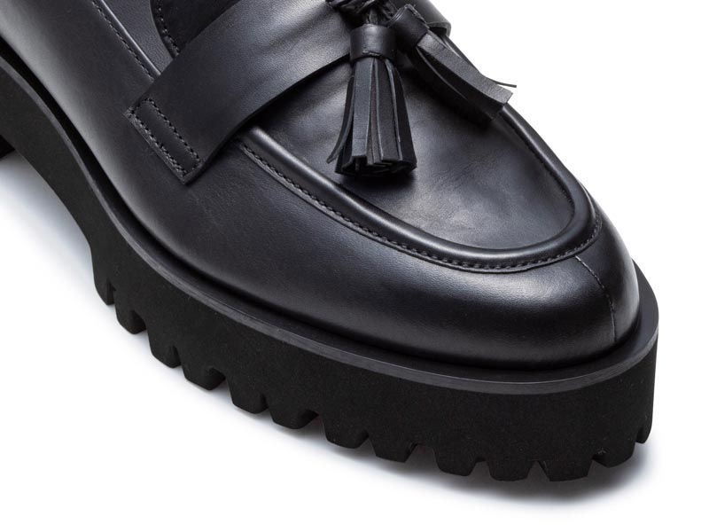 美品　リーガル　タッセルローファー　ブラック　シボ革　26cm リーガル メンズ /型押し タッセルローファー（ローファー