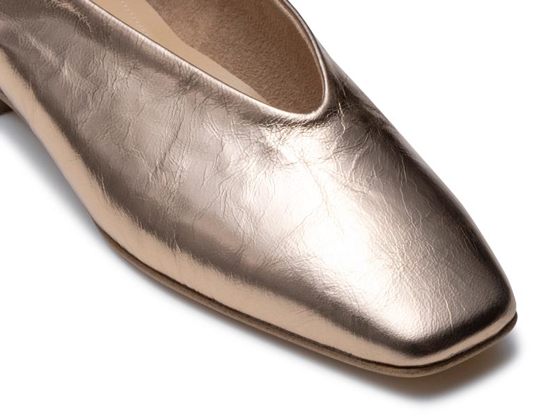 スクエアトウフラットシューズ