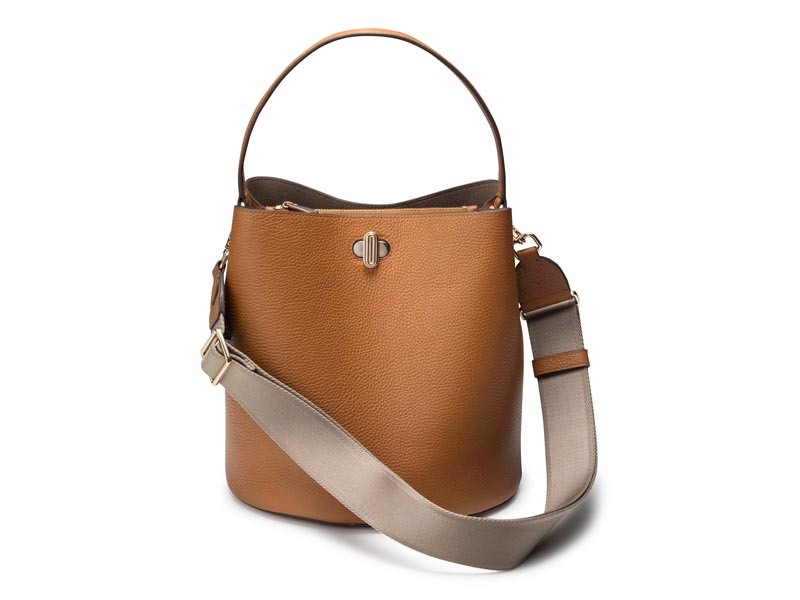 レザー2WAYバケットバッグ