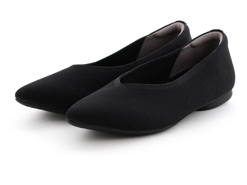 バイカラーニットパンプス