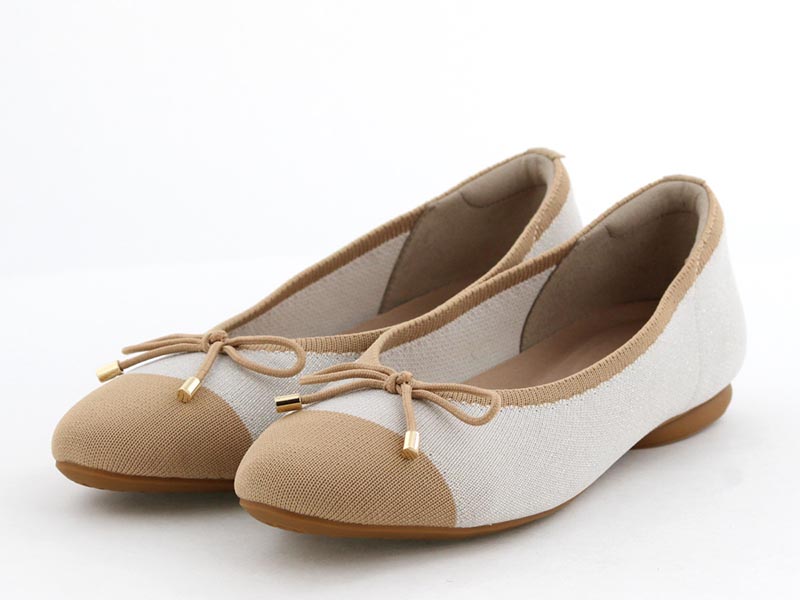 リボンバレエニットパンプス