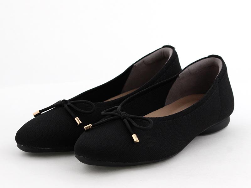 リボンバレエニットパンプス