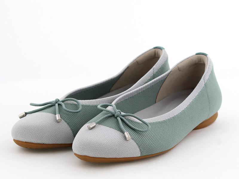 リボンバレエニットパンプス