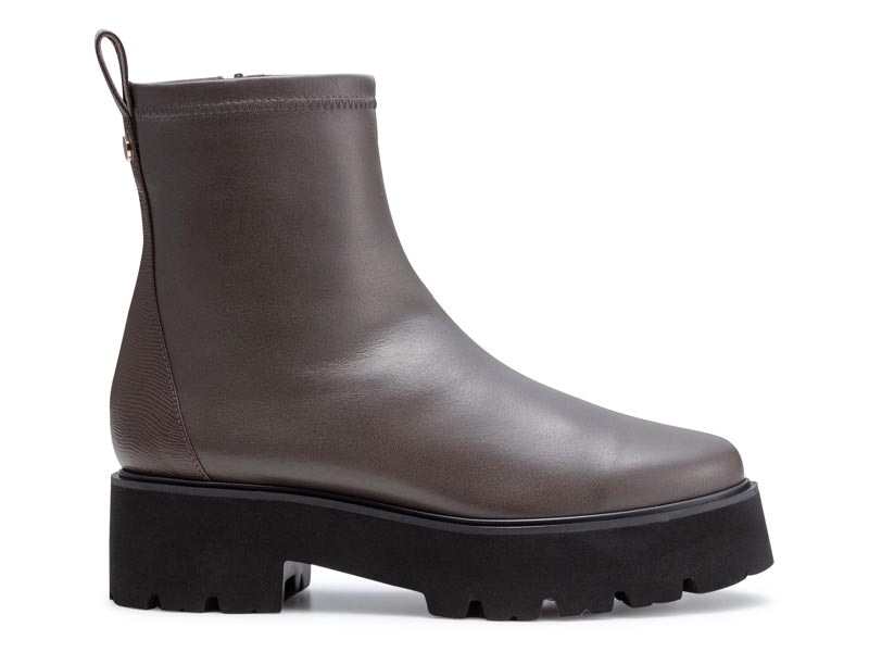 F73RCJ トラックソールショートブーツ グレー