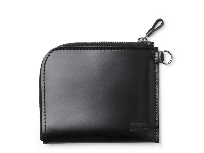 残革を使ったL字ウォレット