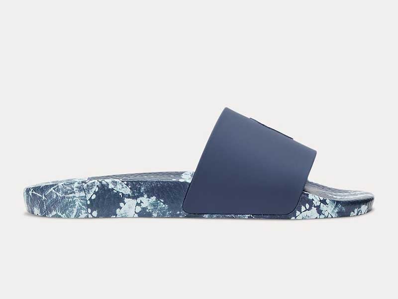 P84A POLO SLIDE ホワイトネイビー