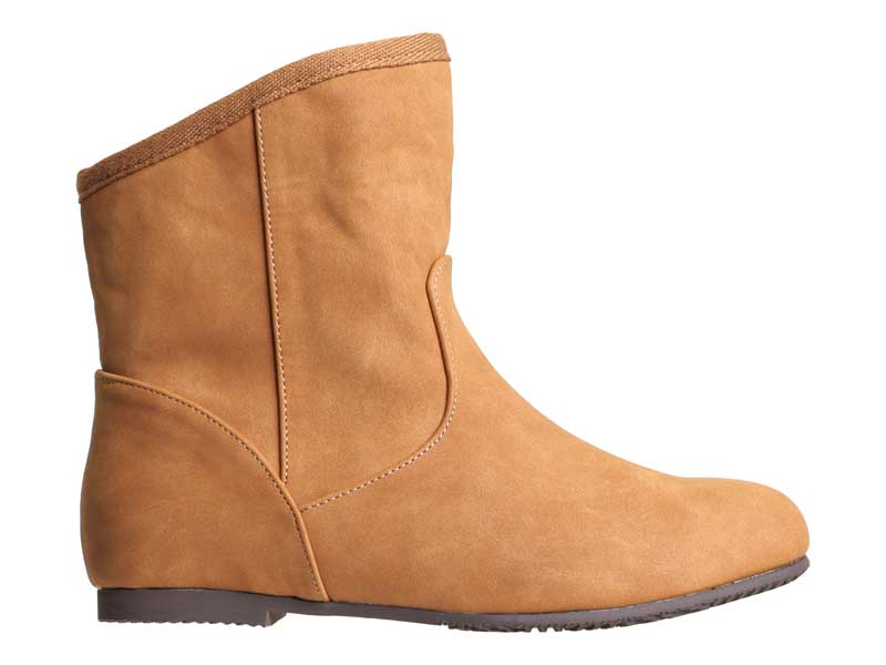 UM35AB フェイクムートンショートブーツ キャメル