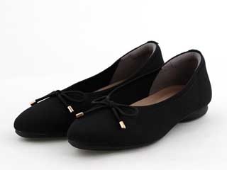 リボンバレエニットパンプス