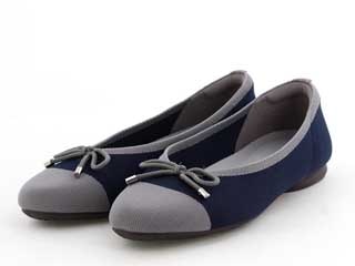 リボンバレエニットパンプス