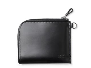 残革を使ったL字ウォレット