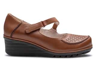 ストラップウエッジシューズ